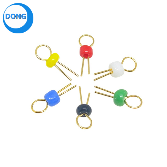 Produktbild von 50x PCB-Testpin Keramik-Kopf, 3,2 Mm, Gold-Kupfer – Für Leiterplatten Mit 0,8–1 Mm Löchern