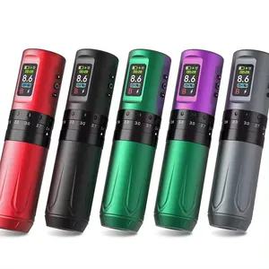 LED display rechargeable battery professional wireless rotary tattoo machine pen