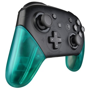 EXtremeRate Clear Emerald Green Replacement Handle Grips Case Cover DIY Hand Grip Housing Shell for <b>Switch</b> Pro Controller - Product Image 3