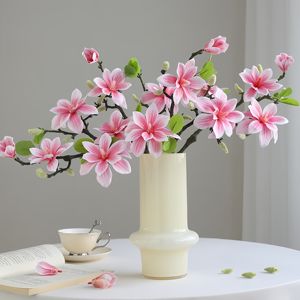 Flor Artificial Real Touch de alta calidad, flor <span class=keywords><strong>Yulan</strong></span>, <span class=keywords><strong>Magnolia</strong></span> para decoración del hogar, pieza central de mesa, decoración de boda - Product Image 4