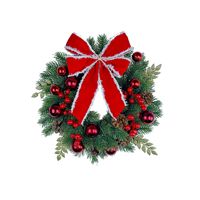 Guirlande de Noël pré-éclairée de qualité commerciale, en plastique, avec un grand nœud en poinsettia, de la marque Yiheyike SD-59, pour la maison et le jardin