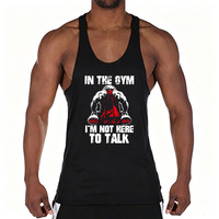 Débardeur en coton à col bas pour homme, débardeur stringer sans manches, maillot de sport pour la musculation, entraînement et fitness