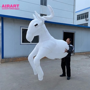 Disfraz <span class=keywords><strong>de</strong></span> Reno <span class=keywords><strong>de</strong></span> medio cuerpo inflable con luz Led colorida para fiesta <span class=keywords><strong>de</strong></span> Navidad Show Time - Product Image 3