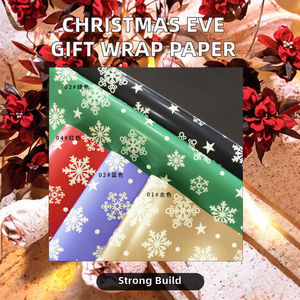 Custom Christmas Eve Waterproof Coated PE Metallized Recyclable Flower <b>Wrapping</b> <b>Paper</b> Roll 57x57cm Gift Bouquet <b>Wrapping</b> - Product Image 2