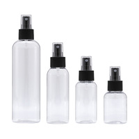 Flacon pulvérisateur PET noir de haute qualité, vide, 50 ml/75 ml/100 ml/250 ml, avec pompe à pression, impression sérigraphique personnalisée, emballage pour soins de la peau