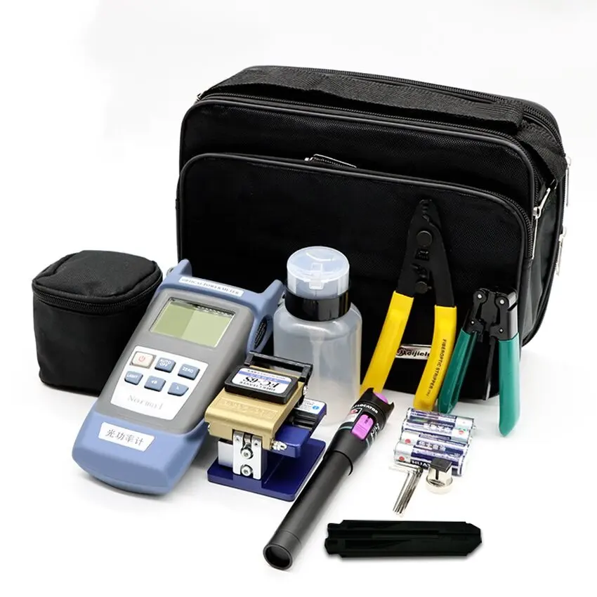 Kits de ferramentas botfc ftth, com medidor de fibra ótica e medidor de energia ótica e ferramentas visuais de localização de falhas