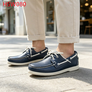 LXG, Chaussures <span class=keywords><strong>bateau</strong></span> Hua Singh <span class=keywords><strong>bleu</strong></span> <span class=keywords><strong>ciel</strong></span>, style lacé, avec doublure en cuir de vachette, modèle Penny, HSW080 - Product Image 1