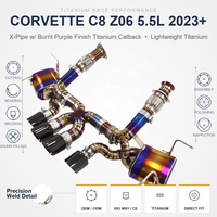 Échappement en titane personnalisé ING pour Corvette C8 Z06 5.5L LT6 2023+ |   Système à soupapes Burnt Purple