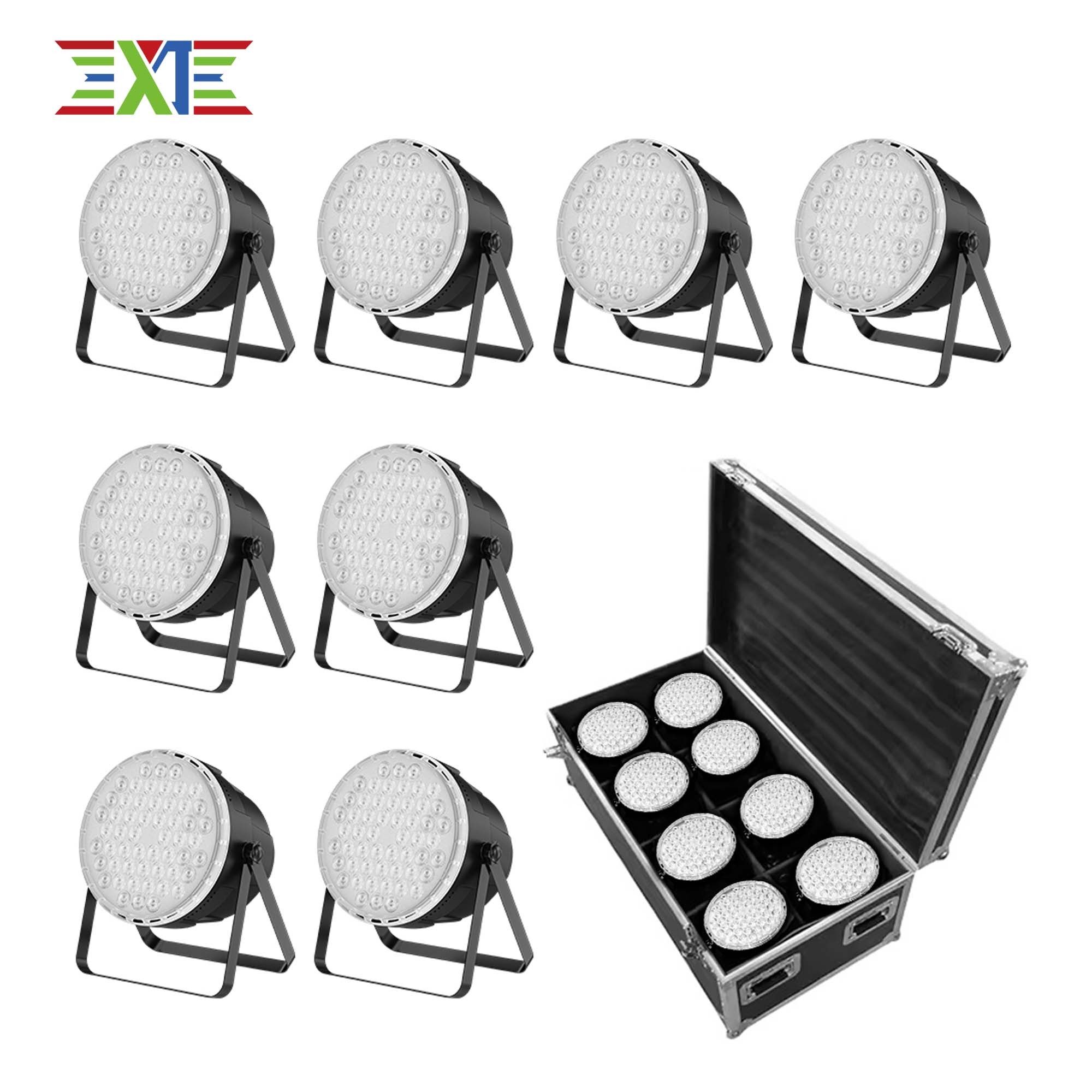 2025 New 54pcs RGB LED Par Can Light 3-in-1 DMX512 Sound Activated Master Slave IP33 6000K Dimmable Stage Effect Light