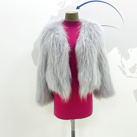 Veste en fourrure de raton laveur véritable de haute qualité, vêtements d'extérieur courts à la mode pour femmes