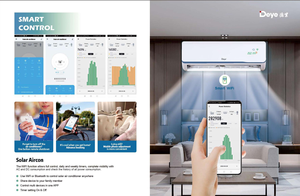 Off Grid năng lượng mặt trời điều hòa không khí hoàn chỉnh Set treo tường chia loại biến tần năng lượng mặt trời điện AC Hệ thống làm mát không khí với gel Pin - Product Image 4