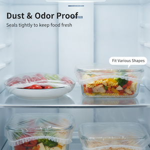 Housses en plastique <span class=keywords><strong>Miaosen</strong></span> Yirui - Film étirable jetable avec bords élastiques résistant à la chaleur (-60-100°C) pour les restes alimentaires - Product Image 3