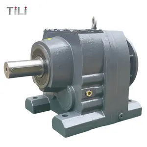 TILI R Series Helical Inline Gearbox Gear Motor Rotary Tillers Gearbox Helical Gearbox untuk Lift