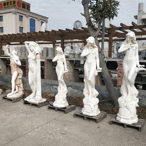 Cour Blanche Jeune Femme <span class=keywords><strong>Nue</strong></span> Sculpture En Pierre Marbre Pierre - Product Image 5