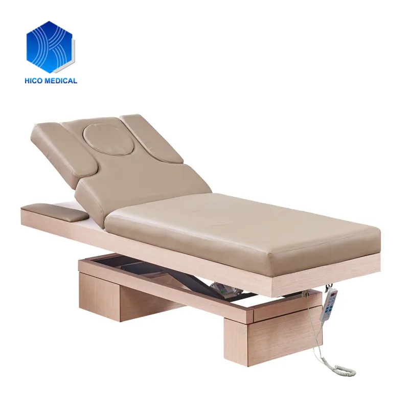 Professional Electric Beauty Salon Furniture Massage Bed With LED Atmosphere Light With 2 Motors
