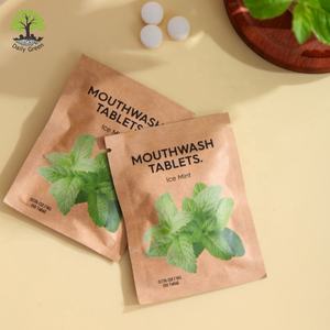 Tabletas de Enjuague Bucal Herbal Swallow, Salud Oral e Intestinal, Tamaño Viaje, Anti-Caries, Blanqueador, Antibacteriano, Recargable, Para Dientes Sensibles - Product Image 3