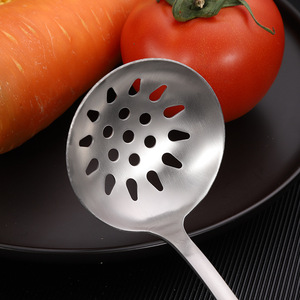 Louche à fondue en acier inoxydable 304 à queue plate, louche à soupe épaissie, louche à bouillie, pour usage domestique et hôtelier, avec long manche élégant - Product Image 2