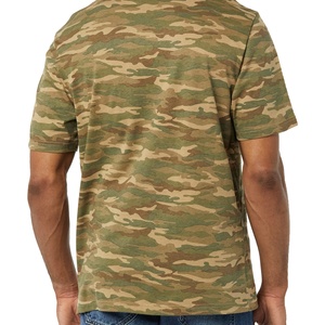 T-shirt d'entraînement en coton tricoté personnalisé unisexe, couleurs personnalisées, camouflage, manches courtes, coupe régulière, motif 3D, séchage rapide - Product Image 3