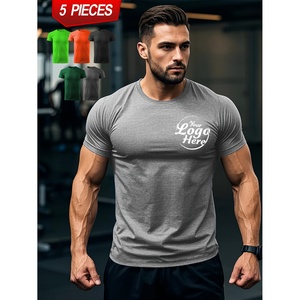 Camisetas Deportivas Urbanas para Hombre, Modernas, de Manga Corta, 100% Algodón, Estampadas, Transpirables, Anti-Pilling - Product Image 3