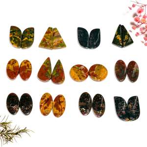 Nouveau gros pierre de sang naturelle paire Cabochon pierre précieuse en vrac pierre précieuse de guérison pierre précieuse de haute qualité polie pierre de sang lisse - Product Image 5