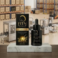 Serum Minyak Penumbuh Rambut 60ml 2 Pack Perawatan Minyak Jarak untuk Rambut Afro Alami Organik Grosir OEM ODM Label Pribadi FITN