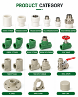 Raccords de tuyauterie PPR et vannes en laiton de 20-110 mm, directement de l'usine, tous types de raccords de plomberie PPR pour l'alimentation en eau chaude/froide