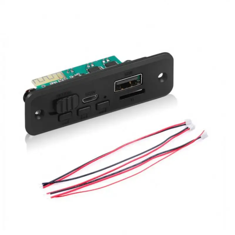 डीसी 5V वायरलेस 5.0 MP3 प्लेयर विकोडक बोर्ड 6W एम्पलीफायर हाथों से मुक्त कार एफएम रेडियो मॉड्यूल समर्थन एफएम TF यूएसबी औक्स रिकार्डर