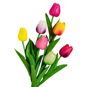 Paquete de 5 Tulipanes de Látex Realistas al Tacto, Decoración para el Hogar y Bodas, Día de la Madre, Navidad, Venta al Por Mayor - Product Image 3