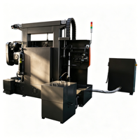 Scie à ruban CNC à double colonne GZK400S avec lame de scie à 180 degrés, fréquence variable, découpe de précision des métaux, PLC automatique