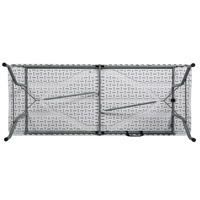 Table de pique-nique portable pliable blanche de 180cm de longueur en gros Table de camping en plein air pliante stable en plastique de haute qualité