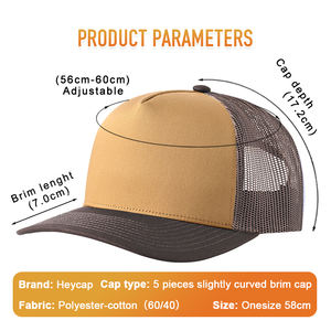 قبعة هيكاب الأكثر مبيعًا عالية الجودة قابلة للتعديل بتصميم سناب باك للسائقين ذات 5 ألواح وحافة منحنية قليلاً للجنسين للاستخدام الخارجي - Product Image 2