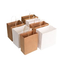 Sacs en papier kraft personnalisables avec impression de marque pour les magasins de vêtements et les cadeaux