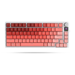 Tùy chỉnh 75% Gasket 81 phím Màn hình hiển thị khối lượng Knob Hot cắm RGB 2.4 Gam BT có dây Chuột chơi game Bàn Phím Cơ khí RGB Bàn phím - Product Image 1