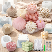 Kit de fabrication de bougies DIY en cire de soja parfumée en silicone, fait main, complet et professionnel, pour la décoration intérieure, idéal pour les débutants et les entreprises en démarrage.