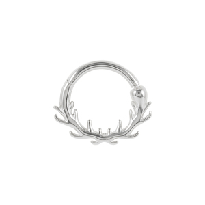 ROXI 8mm S925 Sterling Silver Leaf Branch <b>Nose</b> Hoop <b>Ring</b> Hoop <b>Septum</b> <b>Nose</b> <b>Ring</b> - Product Image 2