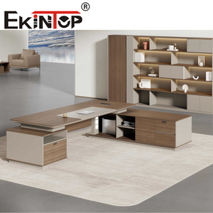 Ekintop hiện đại điều hành gỗ bàn văn phòng <span class=keywords><strong>L</strong></span> hình sang trọng văn phòng điều hành công trình quản <span class=keywords><strong>l</strong></span>ý bàn Bàn đồ nội thất văn phòng bàn - Product Image 6