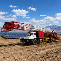 XJ750 Plateforme de réparation de puits montée sur camion, alimentée au diesel, capacité de levage de 750 kN, équipement mobile de service pour puits pétroliers et gaziers côtiers avec moteur et pompe