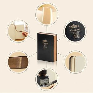 Custom Hardcover <b>Leather</b> <b>Diary</b> Journal A5 Notebook with Gold Border Gift - Product Image 4