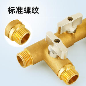 Vanne de circulation solaire à injection liquide quatre voies de 1 pouce, connexion filetée interne et externe à 4 points, interrupteur en cuivre CVC pour l'eau - Product Image 3