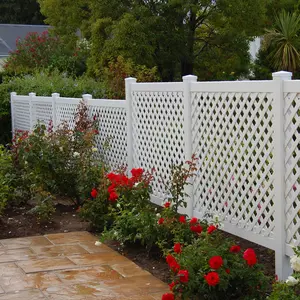 SHOWTECH UV-resistant vinyl lattice fence garden PVC lattice fencing