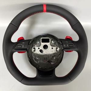 Volant de direction de style nouveau pour <span class=keywords><strong>Audi</strong></span> R8 TT <span class=keywords><strong>RS</strong></span> RS3 4 5 <span class=keywords><strong>6</strong></span> 7 A4 A6 Q3 Q5, volant en cuir et fibre de carbone personnalisé - Product Image 5