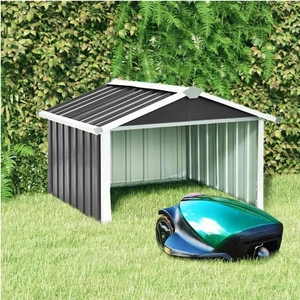 Abri à outils de <span class=keywords><strong>jardin</strong></span> personnalisable <span class=keywords><strong>pour</strong></span> tondeuse à gazon 92 x 97 x 63 cm en acier galvanisé anthracite, abri <span class=keywords><strong>pour</strong></span> robot tondeuse - Product Image 2