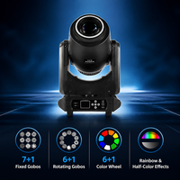 Projecteur LED mobile haute puissance 200W avec anneau LED extérieur, modèle 2026, pour scène professionnelle et concerts