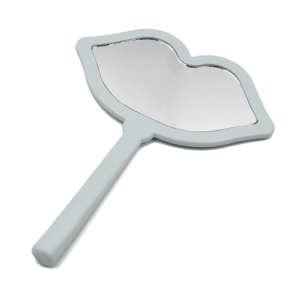 Blue hand held makeup mirrors