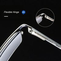 Gafas Ópticas de Lectura de Acero Inoxidable con Protección Anti Luz Azul para Hombre, Personalizadas al por Mayor