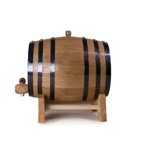 Barril de Roble Grueso de 10 Litros con Grifo para Almacenamiento de Licores, Envase para Alimentos y Bebidas - Product Image 2