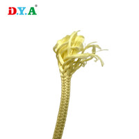 Corde en fibre d'aramide jaune haute résistance, ignifuge, résistante au feu, tressée, pour l'industrie minère, l'escalade en extérieur
