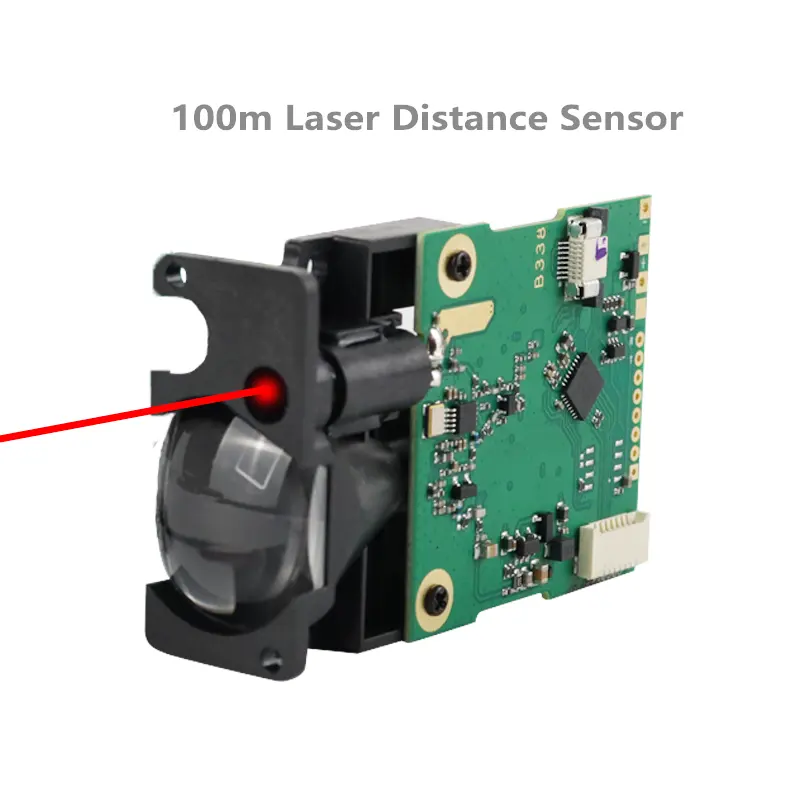 Capteur de distance longue portée 100m Module de distance longue portée industriel RS485 Capteur de mesure de distance laser 20Hz