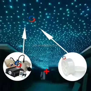 Top Quality Easy-to-install Ready-made decorative colored theatre fiber optic star light ceiling panel