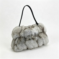 Sac à bandoulière Zeyu Premium en fausse fourrure de renard pour femme, doux et moelleux, violet, sac à main décontracté d'hiver, sac en fausse fourrure ODM